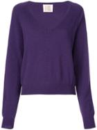 A Shirt Thing V Neck Jumper - Purple