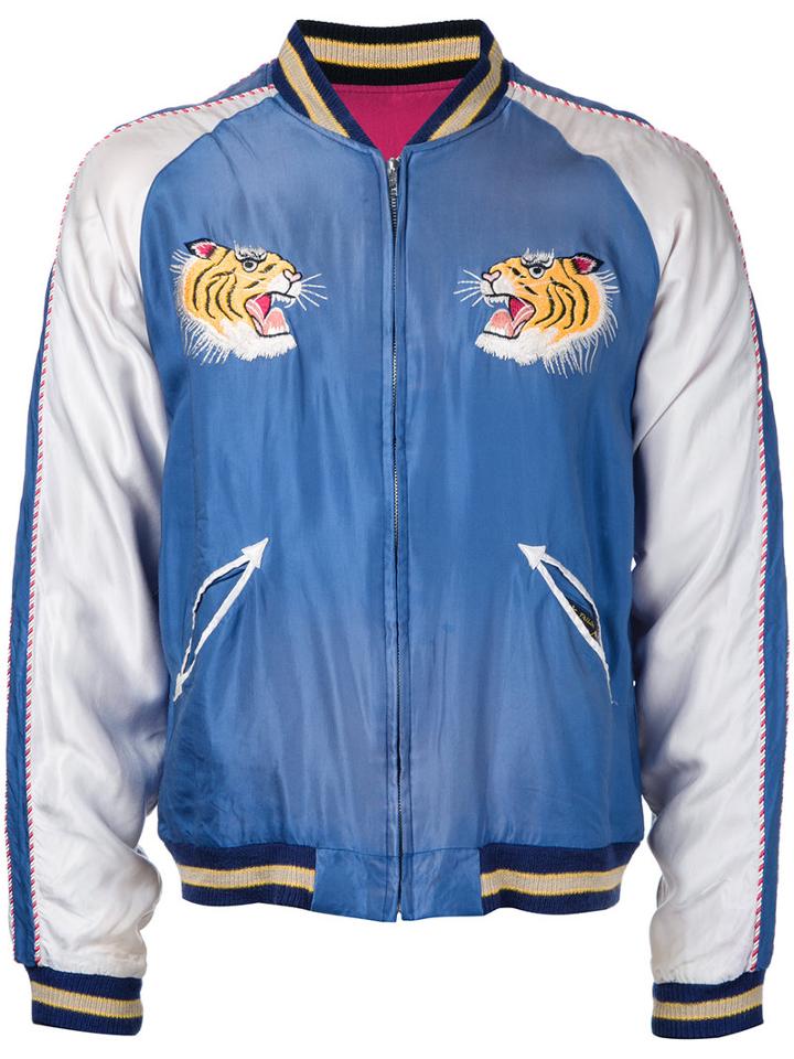Tailor Toyo - Aging Model Bomber Jacket - Men - Acetate - L, Blue, Acetate