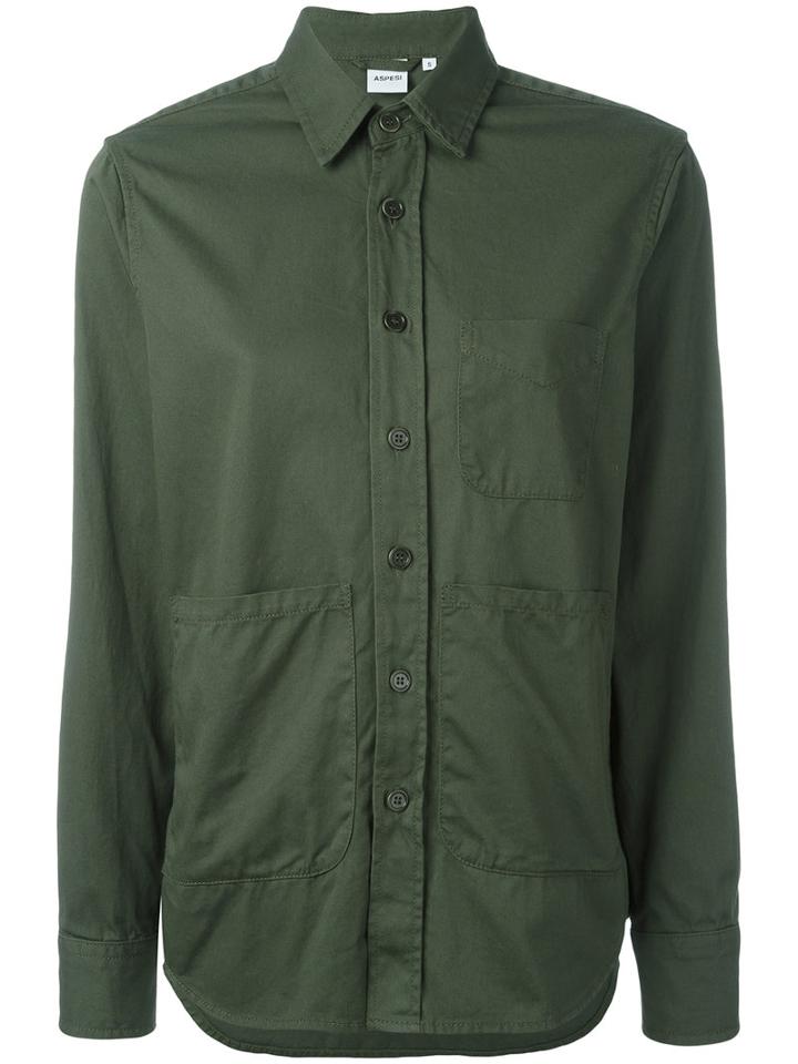 Aspesi Shirt Jacket, Women's, Size: Xl, Green, Cotton
