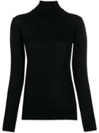 Semicouture Turtle-neck Fitted Top - Black