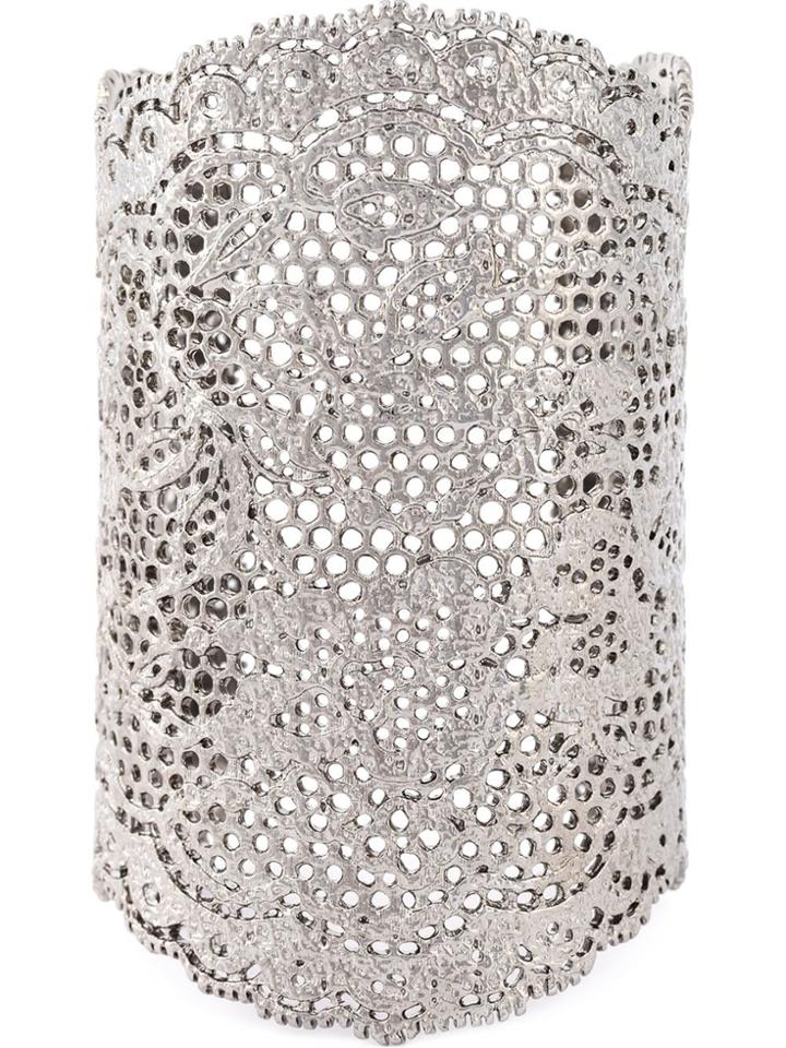Aurelie Bidermann 'vintage Lace' Cuff - Black