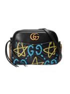 Gucci - Gg Marmont Guccighost Shoulder Bag - Women - Leather/metal/microfibre - One Size, Black, Leather/metal/microfibre