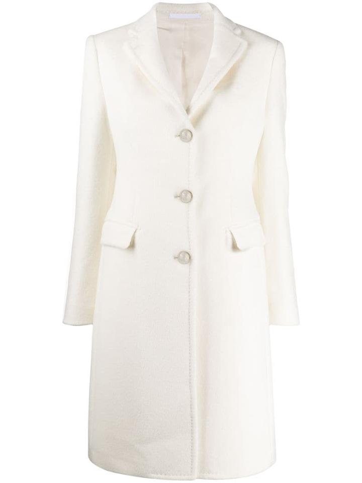 Tagliatore Single-breasted Fitted Coat - White