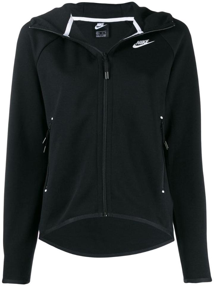 Nike Logo Zip Up Hoodie - Black