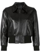 Prada Cropped Bomber Jacket - Black