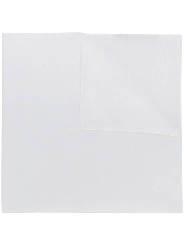 Ermenegildo Zegna Plain Pocket Square - White