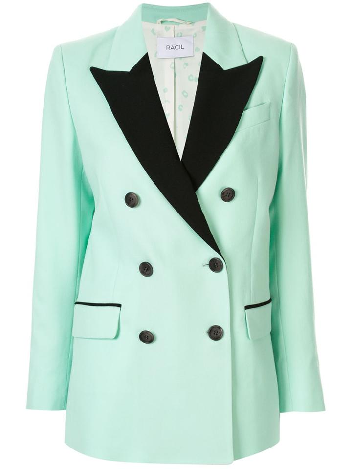 Racil Cambridge Contrast Lapel Blazer - Green