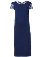 Kenzo Printed Midi T-shirt Dress, Size: Small, Blue, Cotton