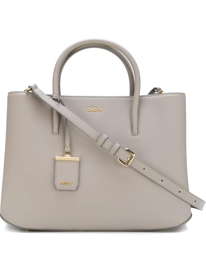 Dkny Saffiano City Zip Satchel, Women's, Grey, Leather