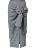 Sophie Theallet Knot Detail Pencil Skirt, Women's, Size: 8, Black, Spandex/elastane/cashmere/wool
