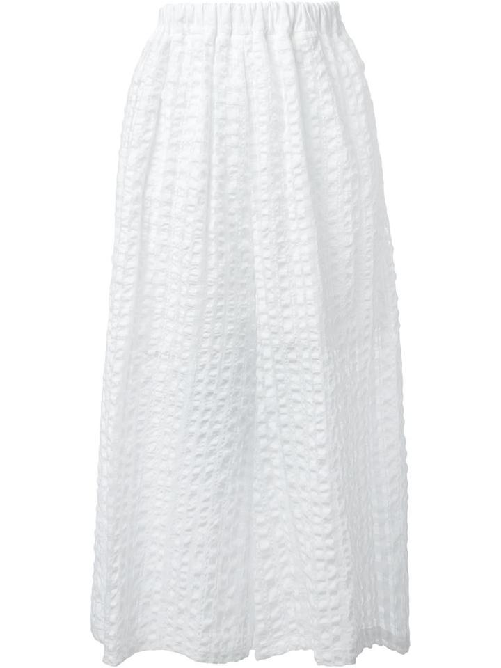 Erika Cavallini Gingham Check Culottes, Women's, Size: 40, White, Cotton/polyamide
