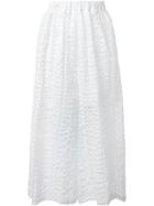 Erika Cavallini Gingham Check Culottes, Women's, Size: 40, White, Cotton/polyamide