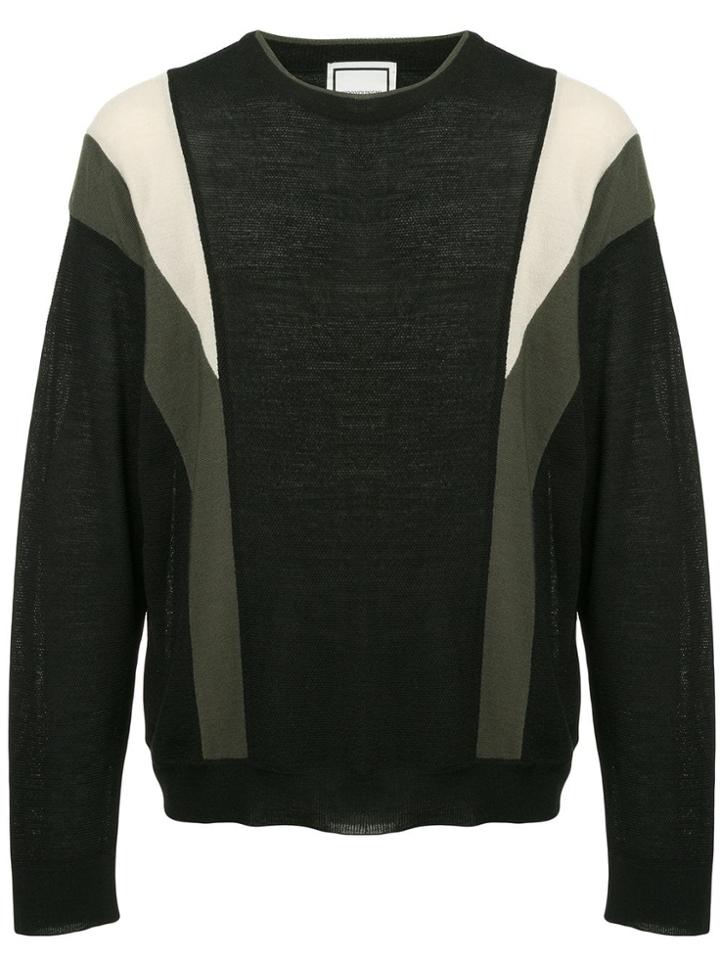 Wooyoungmi Panelled Sweater - Black