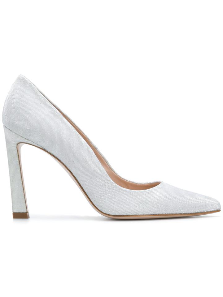 Stuart Weitzman Pointed Toe Pumps - Metallic