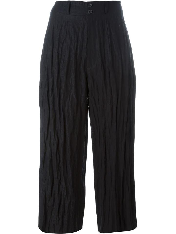 Mcq Alexander Mcqueen Creased Cropped Trousers