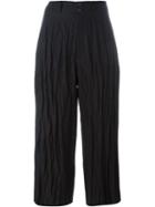 Mcq Alexander Mcqueen Creased Cropped Trousers