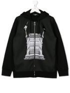 Neil Barrett Kids Teen Statue Of Liberty Graphic Hoodie - Black