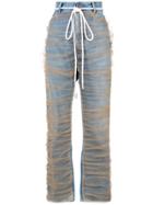Off-white Straight-leg Tulle Jeans - Blue