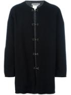 Yohji Yamamoto Vintage Hook Fastening Coat, Men's, Size: Medium, Black