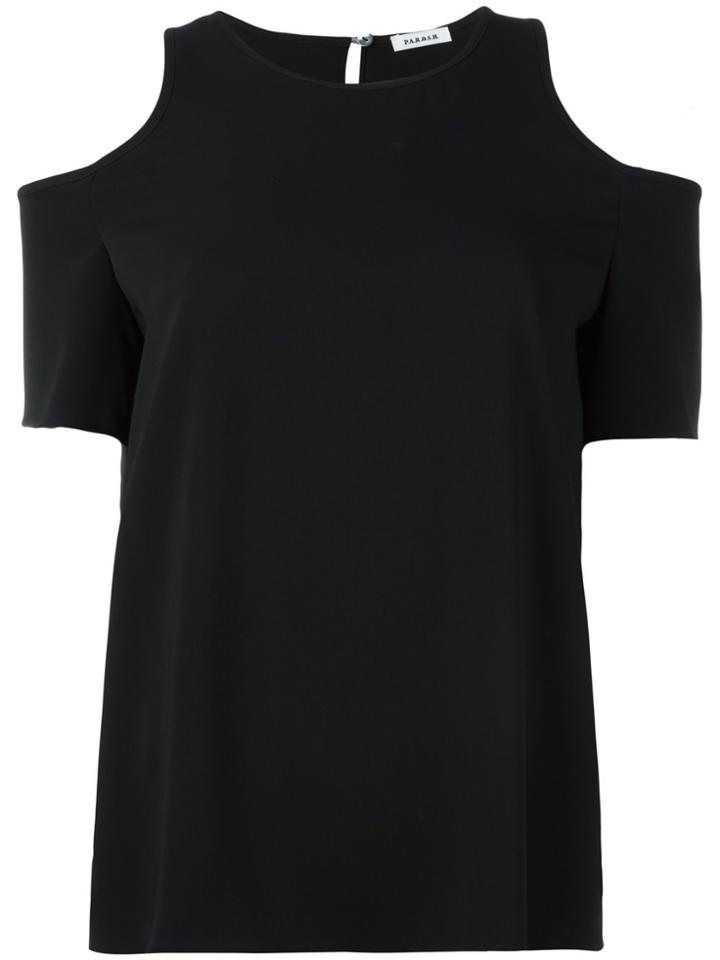 P.a.r.o.s.h. Cold-shoulder Top - Black