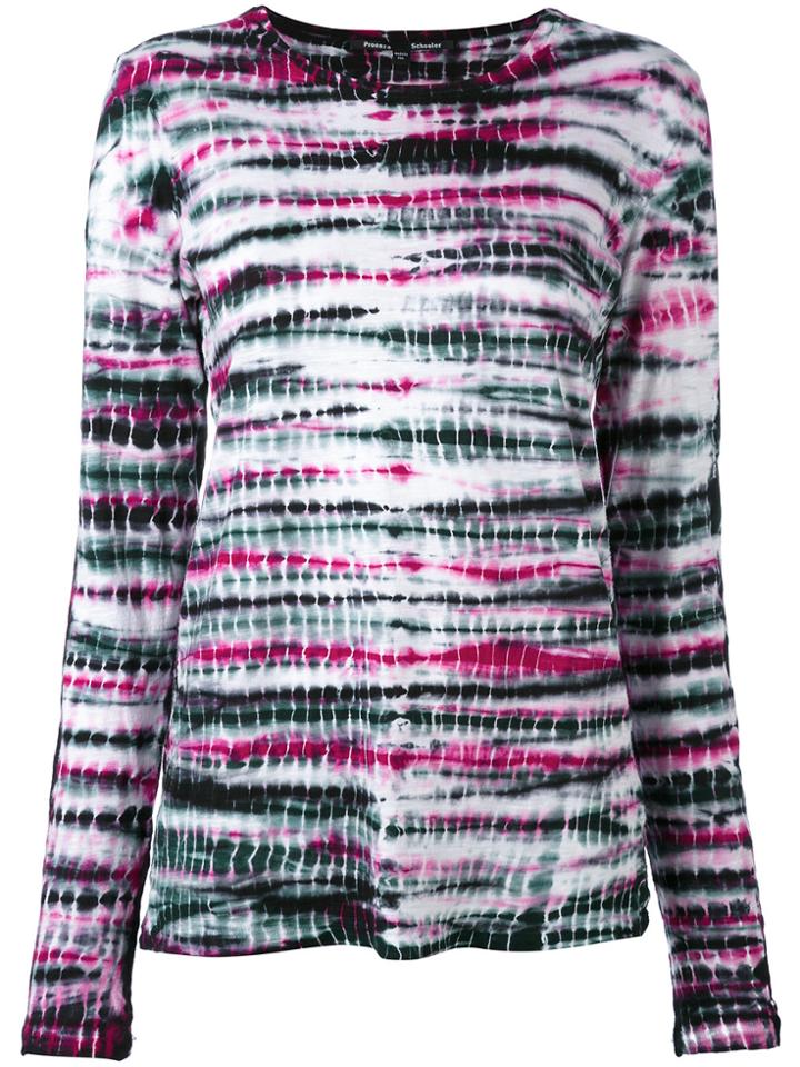 Proenza Schouler Long Sleeve Top - Pink & Purple