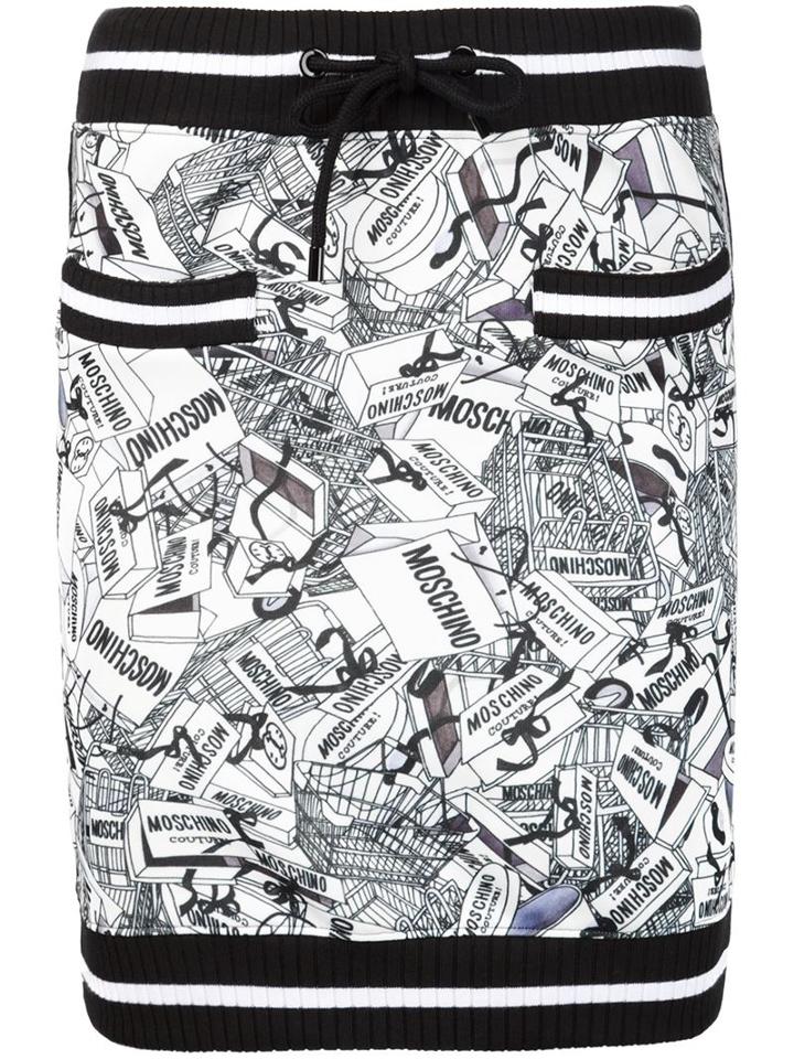 Moschino Hat Box Print Skirt