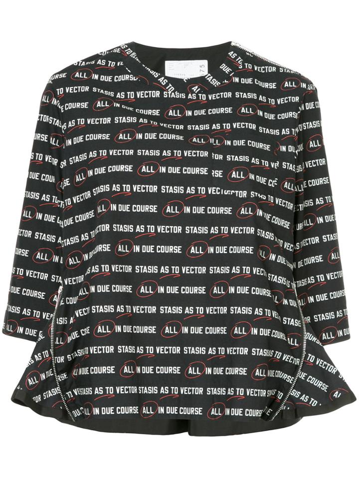 Sacai All In Due Course Jumper - Black