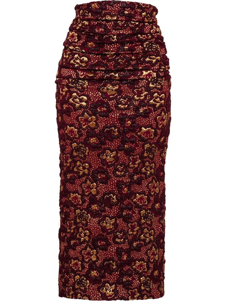 Miu Miu Cloqué Skirt - Red