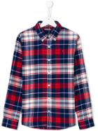 Tommy Hilfiger Junior Button Down Plaid Shirt - Blue