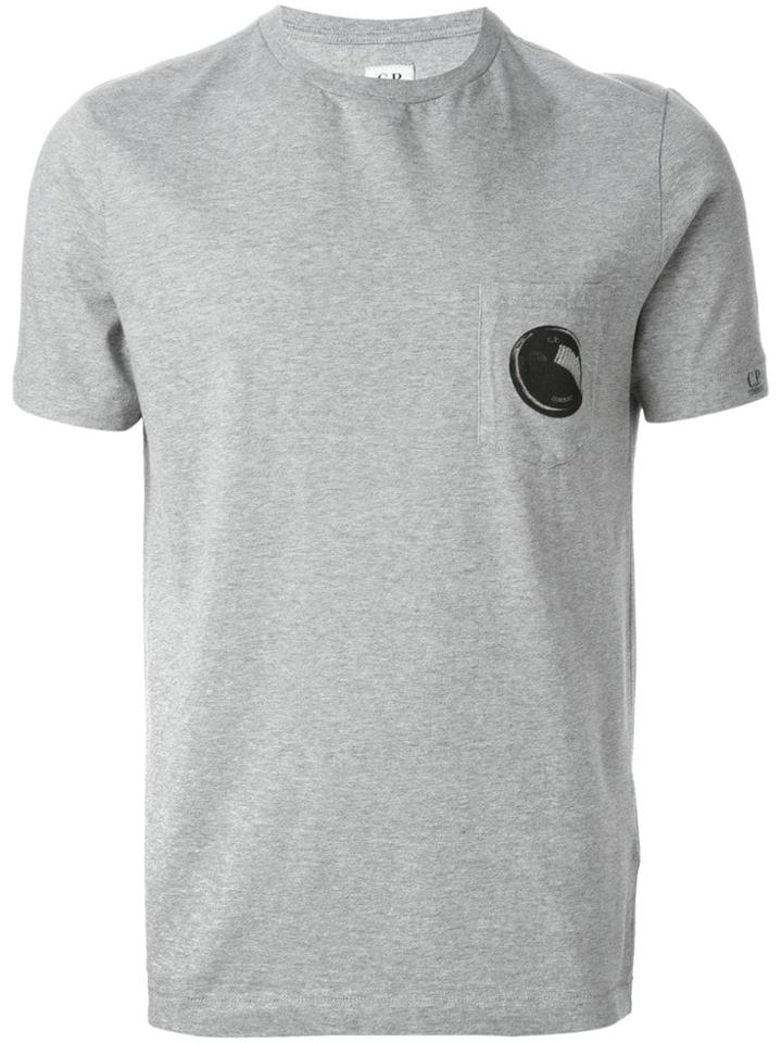 Cp Company Printed Chest Pocket T-shirt - Grey
