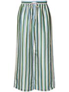 Lee Mathews Smithson Striped Trousers - Green