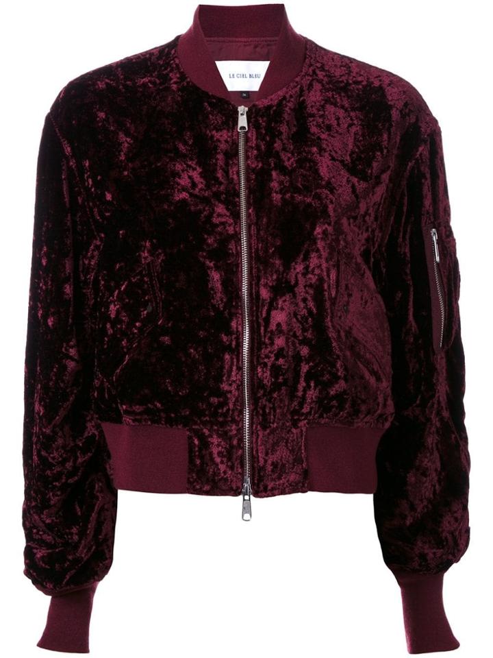 Le Ciel Bleu 'ma-1 Blouson' Jacket - Red