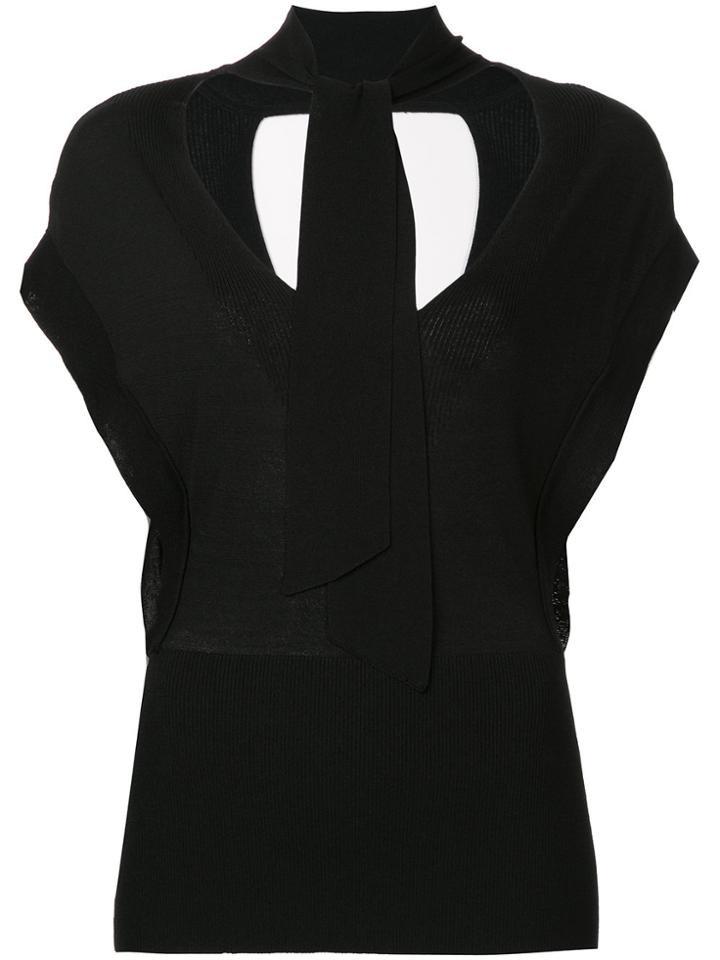 Ginger & Smart Aura Short-sleeve Sweater - Black