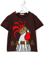 Dolce & Gabbana Kids - Samba Rooster Print T-shirt - Kids - Cotton/viscose - 36 Mth, Toddler Boy's, Pink/purple