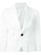 Dsquared2 Single Button Blazer, Women's, Size: 40, White, Cotton/polyamide/polyester