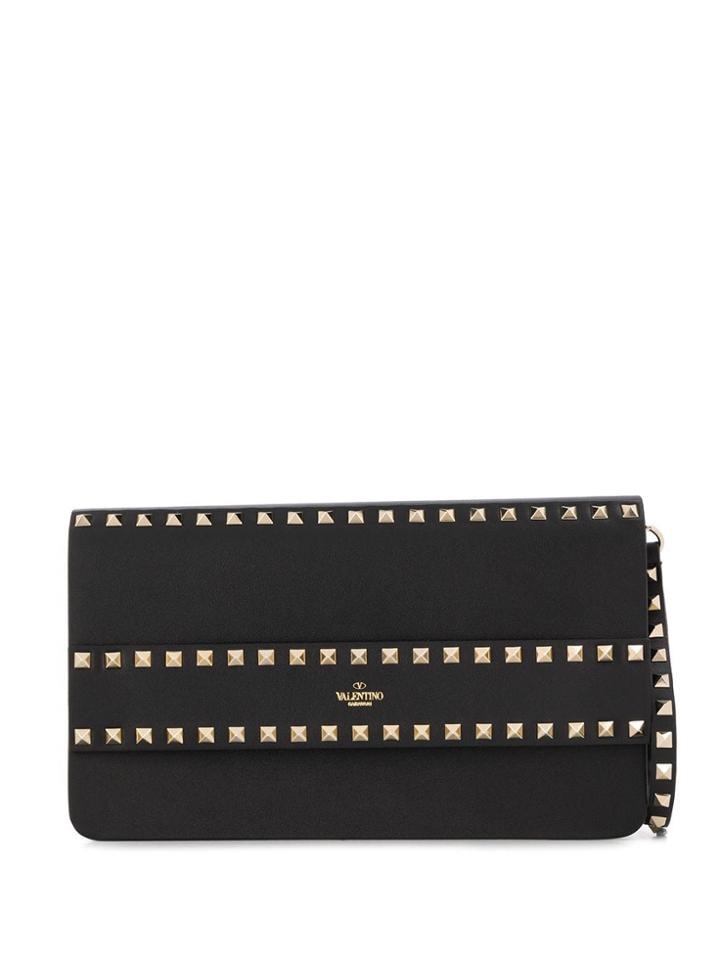 Valentino Valentino Garavani Rockstud Foldover Clutch - Black