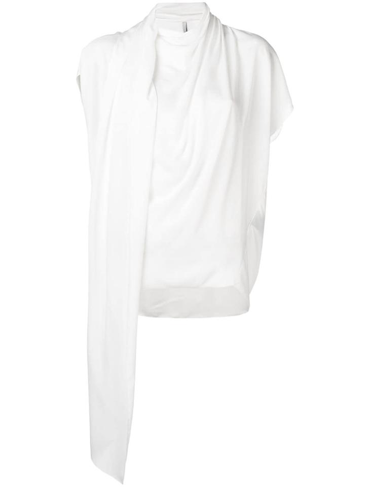 Poiret Scarf Detail Tank Top - White