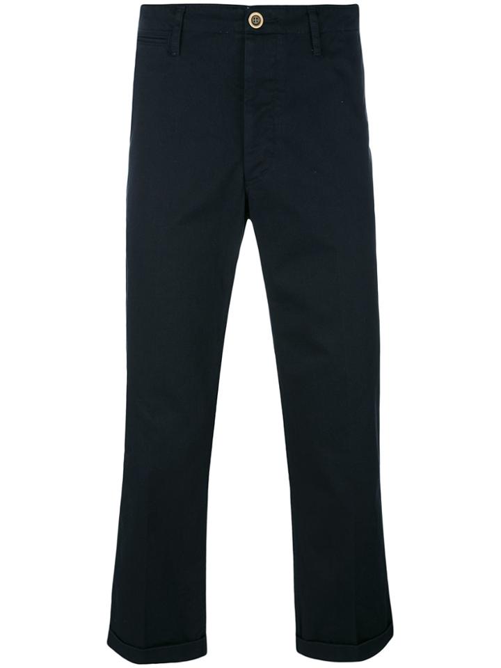 Visvim Cropped Tailored Trousers - Blue