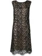 Boutique Moschino Fitted Two-tone Dress - Black