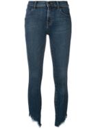 J Brand Frayed Skinny Jeans - Blue