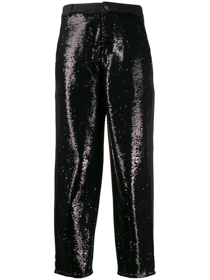 Philosophy Di Lorenzo Serafini Sequin Trousers - Black