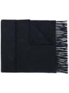 Burberry Cashmere Classic Fringed Scarf - Blue