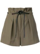 3.1 Phillip Lim Origami Pleated Shorts - Green