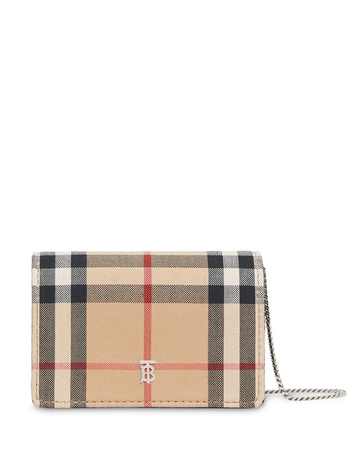 Burberry Vintage Check Card Case With Detachable Strap - Multicolour