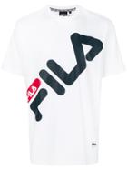 Fila Diagonal Logo Print T-shirt - White