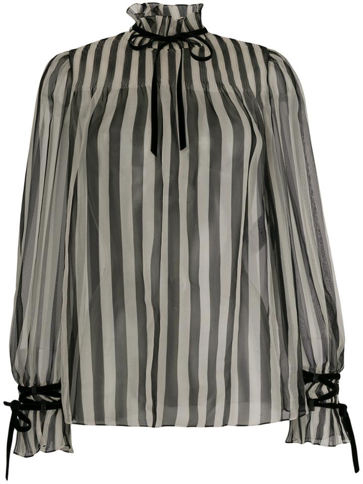 Valentino Striped Shirt - Black