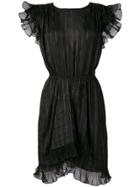 Isabel Marant Sparkle Detail Ruffle Dress - Black