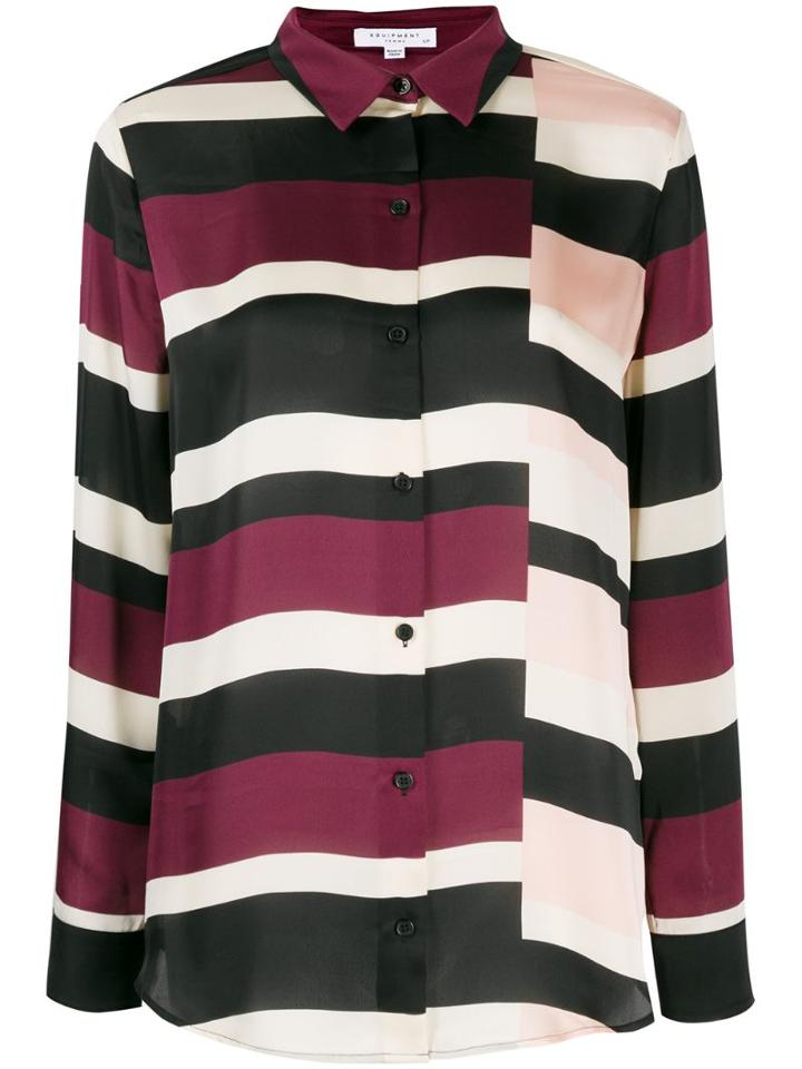 Equipment Colour Block Shirt - Black