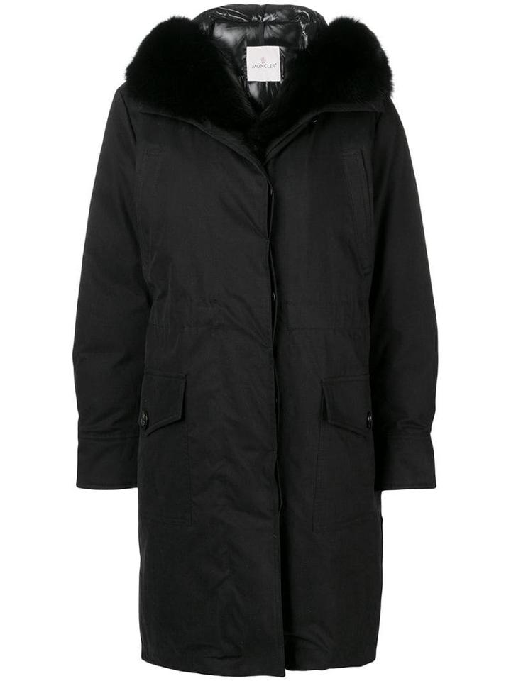 Moncler Hooded Parka Coat - Black