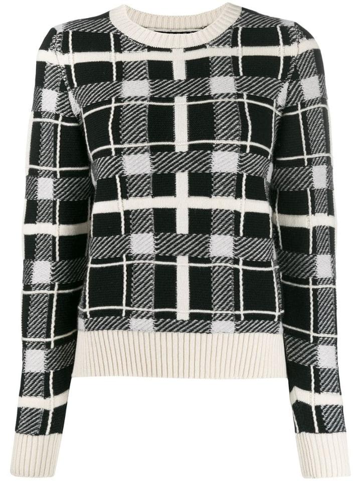 Barrie Round Neck Knitted Jumper - White